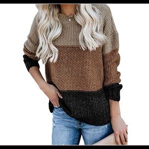 Never Worn! Oversized color block sweater